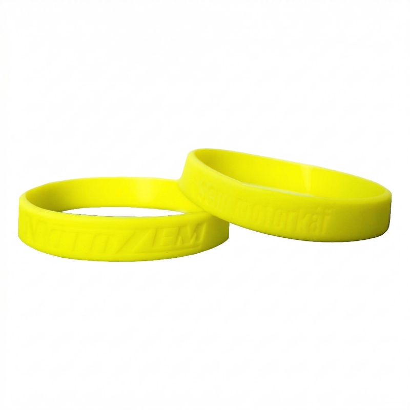 Brățară MotoZem CZ I am a biker galben fluo