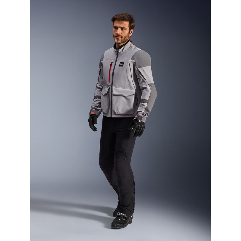 Geacă de motocicletă Alpinestars Maxdura Drystar XF gri deschis-gri închis