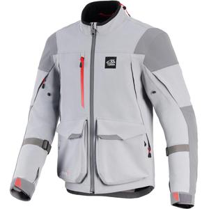 Geacă de motocicletă Alpinestars Maxdura Drystar XF gri deschis-gri închis