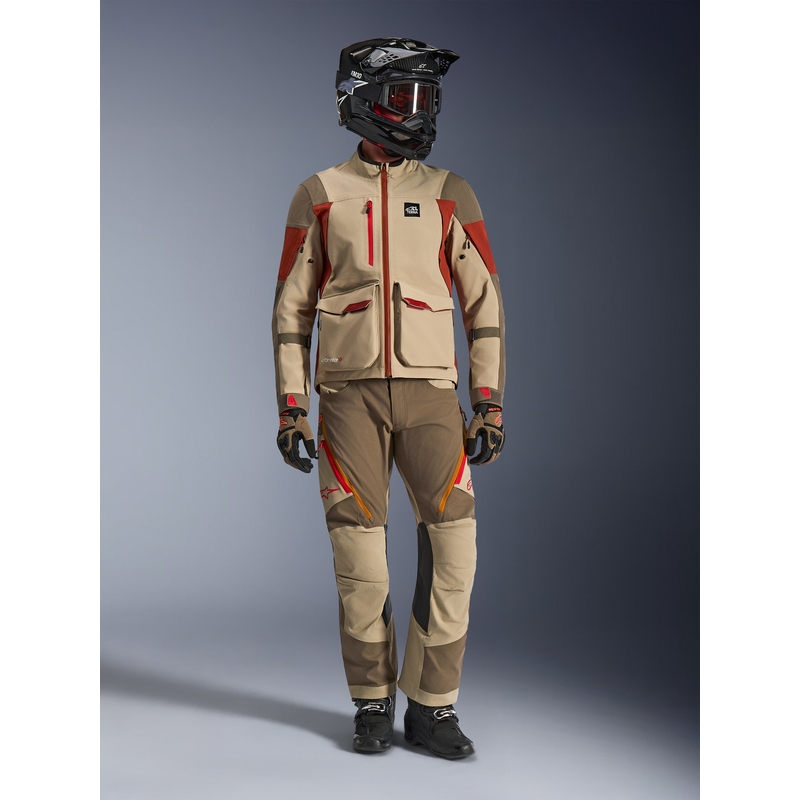 Geacă de motocicletă Alpinestars Maxdura Drystar XF maro-portocaliu