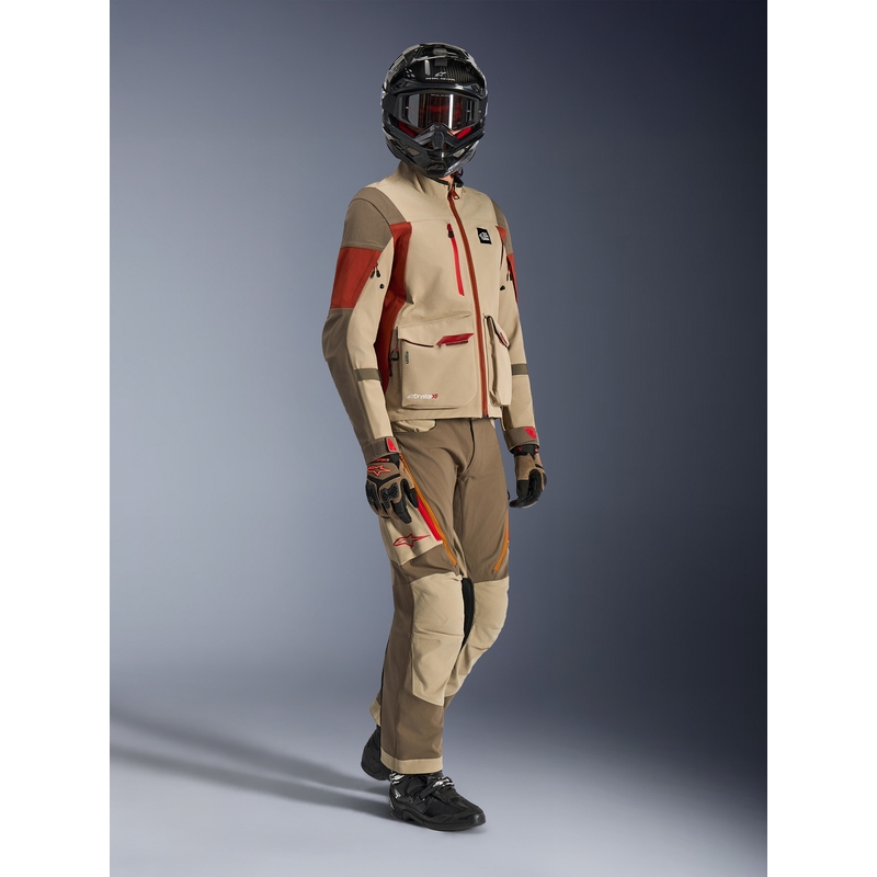 Geacă de motocicletă Alpinestars Maxdura Drystar XF maro-portocaliu