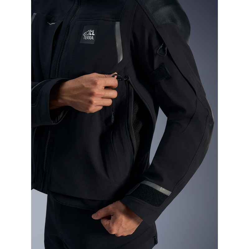 Geacă motocicletă Alpinestars Andes PRO Drystar XF negru-gri închis