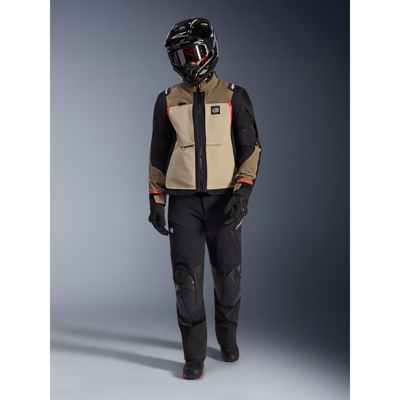 Geacă motocicletă Alpinestars Andes PRO Drystar XF maro-negru-portocaliu