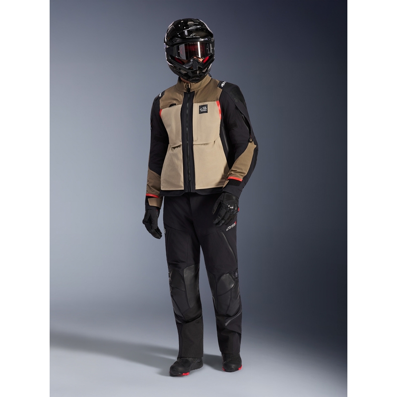 Geacă motocicletă Alpinestars Andes PRO Drystar XF maro-negru-portocaliu