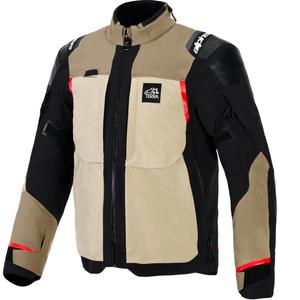 Geacă motocicletă Alpinestars Andes PRO Drystar XF maro-negru-portocaliu