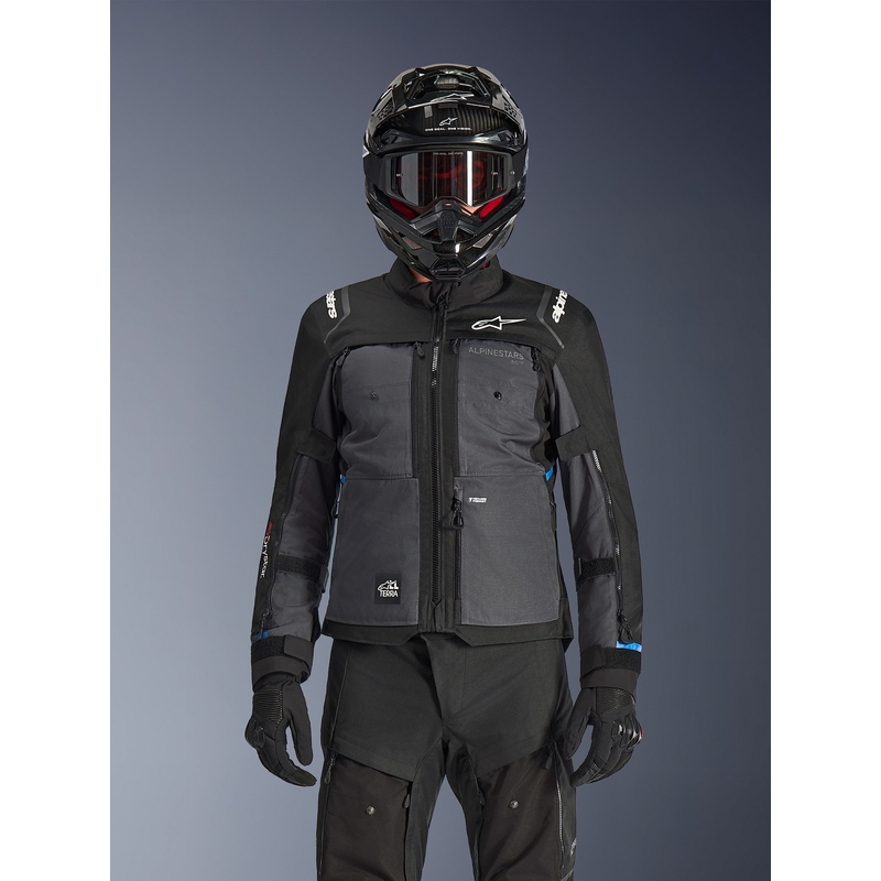 Geacă motocicletă Alpinestars Cusco Drystar negru-gri închis