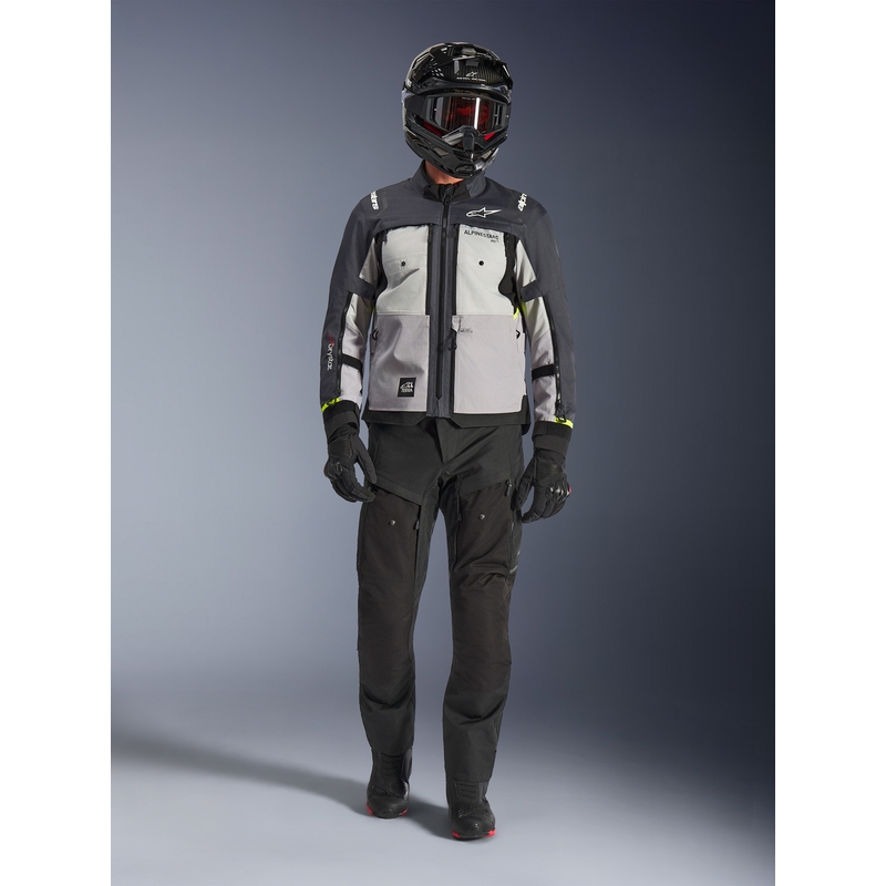 Geacă motocicletă Alpinestars Cusco Drystar gri deschis-albastru deschis-albastru închis