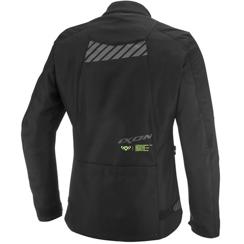 Geacă motociclistă pentru femei IXON Tyr negru-galben fluo