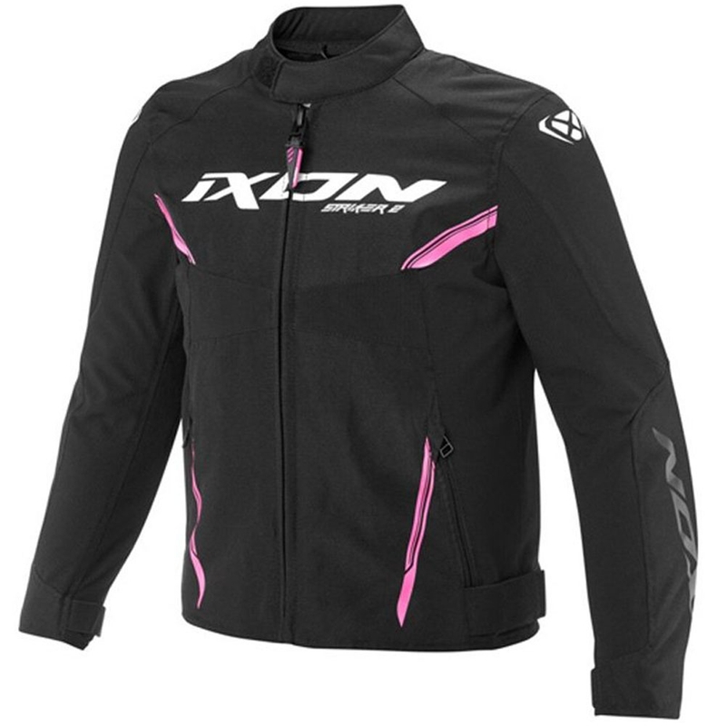 Geacă motociclistă pentru copii IXON Striker 2 negru-roz fluo