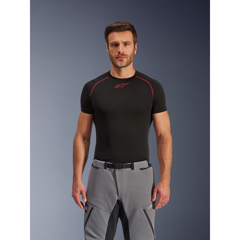 Pantaloni motocicletă Alpinestars Andes PRO Drystar XF gri închis-negru