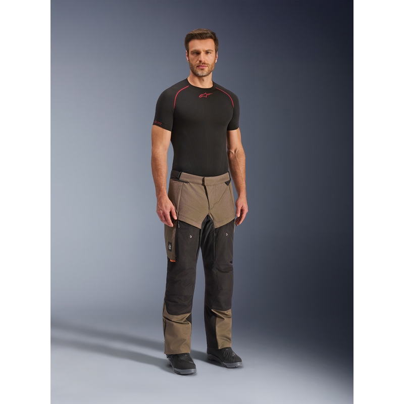 Pantaloni motocicletă Alpinestars Cusco Drystar maro-negru