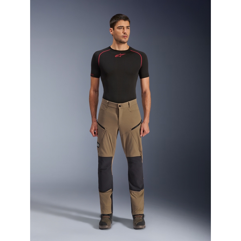Pantaloni motocicletă Alpinestars Explore AST maro-negru