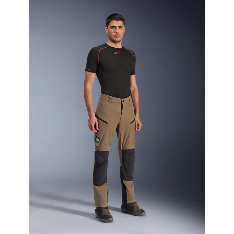 Pantaloni motocicletă Alpinestars Explore AST maro-negru