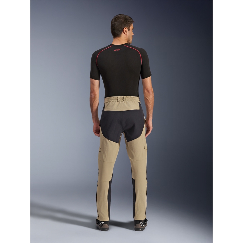 Pantaloni motocicletă Alpinestars Explore AST maro deschis-negru