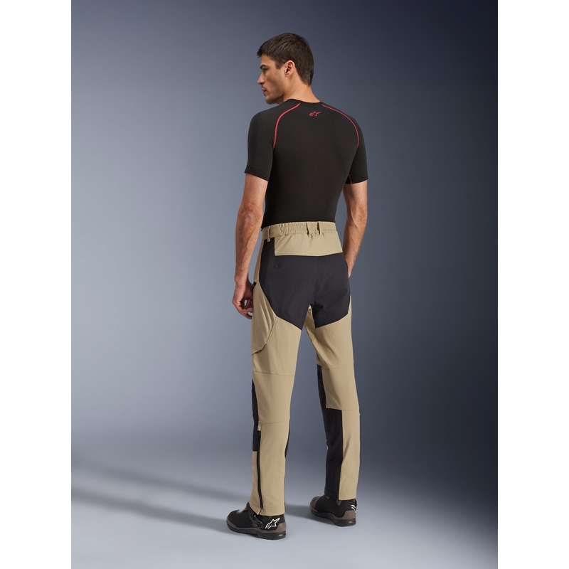 Pantaloni motocicletă Alpinestars Explore AST maro deschis-negru