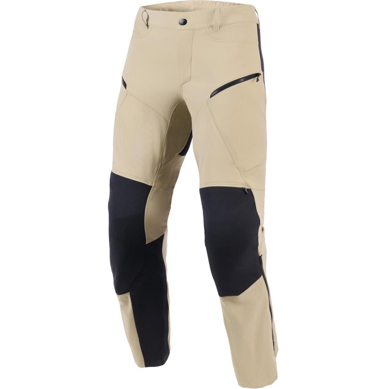 Pantaloni motocicletă Alpinestars Explore AST maro deschis-negru