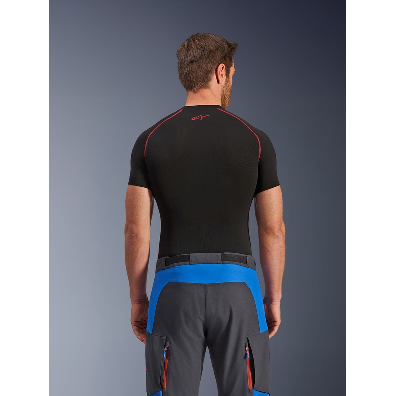Pantaloni motocicletă Alpinestars Maxdura Dual albastru-gri închis-portocaliu