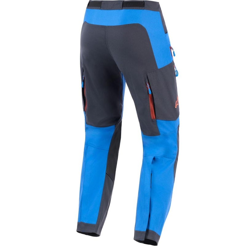 Pantaloni motocicletă Alpinestars Maxdura Dual albastru-gri închis-portocaliu