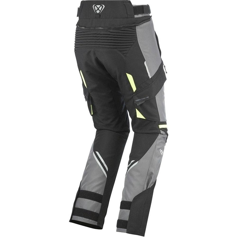 Pantaloni motocicletă IXON Midgard PT negru-gri-galben fluo