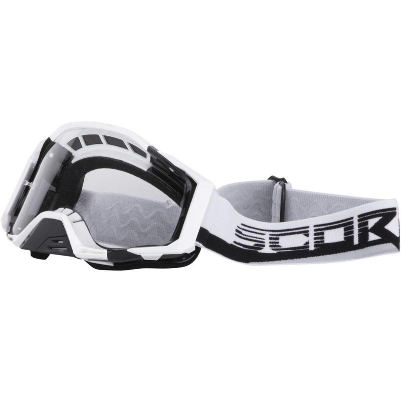 Ochelari motocross Scorpion MX Mask alb-negru