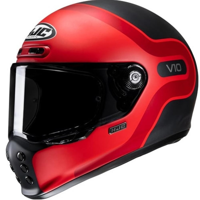 Cască integrală pentru motocicletă HJC V10 Grape MC1SF negru-roșu