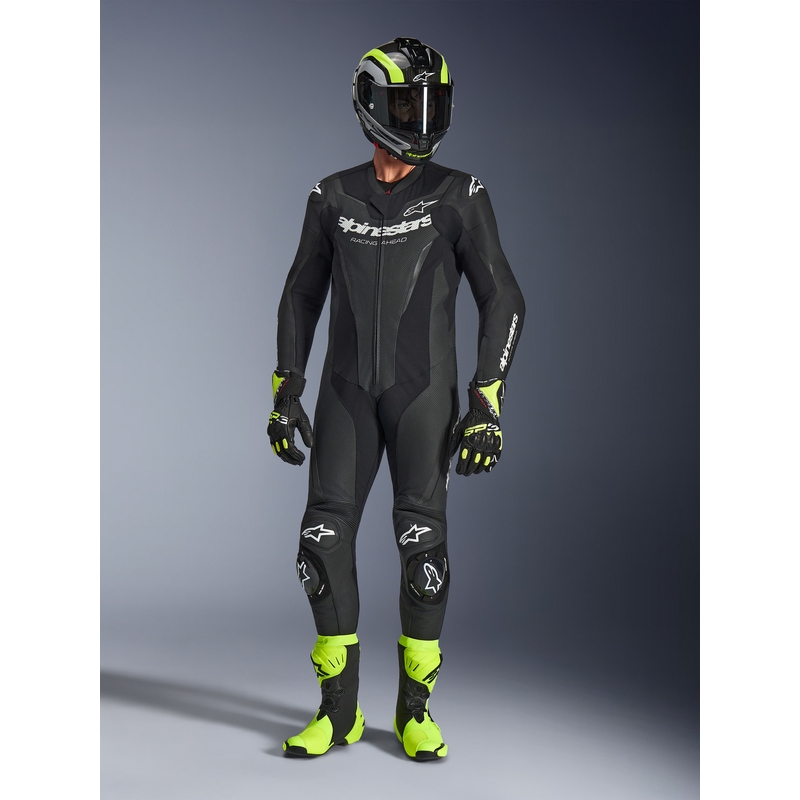 Costum de motocicletă Alpinestars GP FORCE V2 negru-alb