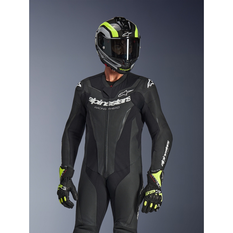 Costum de motocicletă Alpinestars GP FORCE V2 negru-alb