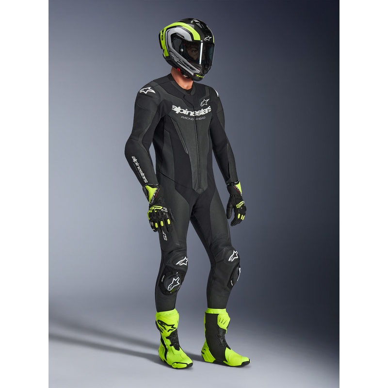 Costum de motocicletă Alpinestars GP FORCE V2 negru-alb