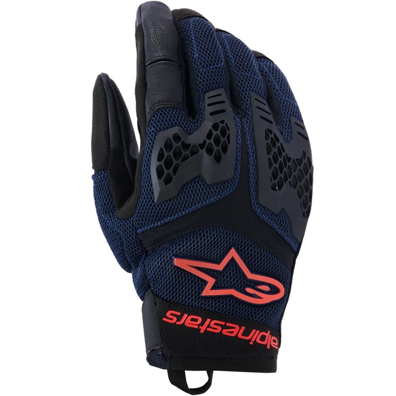 Mănuși moto Alpinestars Manti Air albastru închis-roșu fluo-negru