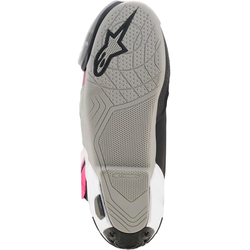 Ghete moto Alpinestars Supertech R negru-alb-roz-galben