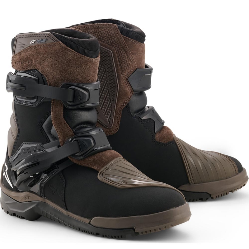 Ghete moto Alpinestars Belize V2 Drystar maro-negru
