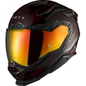 Cască integrală pentru motocicletă Nexx X.WST3 Lava Carbon roșie