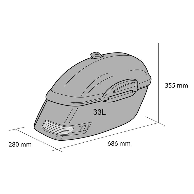 Genti rigide CUSTOMACCES TOURING Negru dreapta