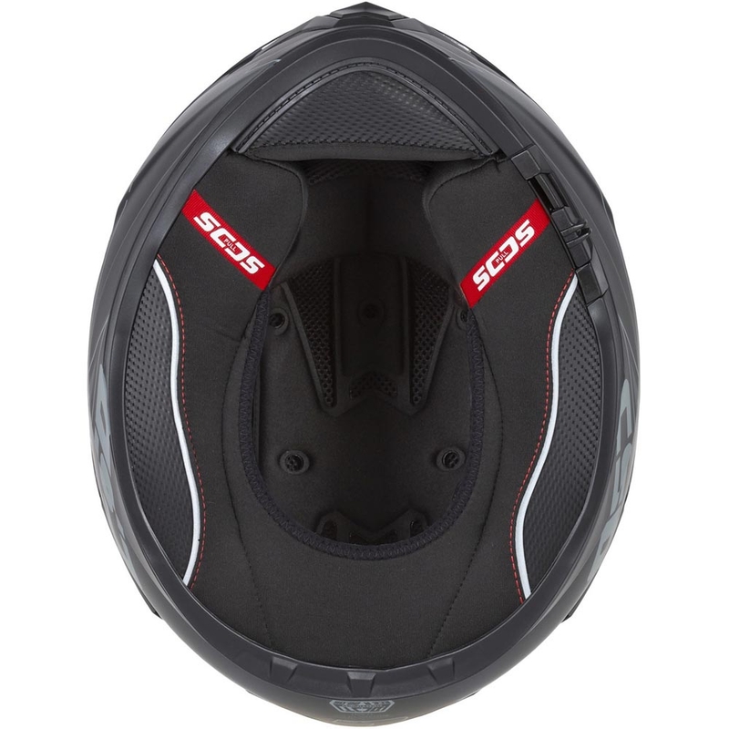 Cască integrală pentru motocicletă Cassida Integral GT 2.1 Jawa Sport, negru-roșu-argintiu