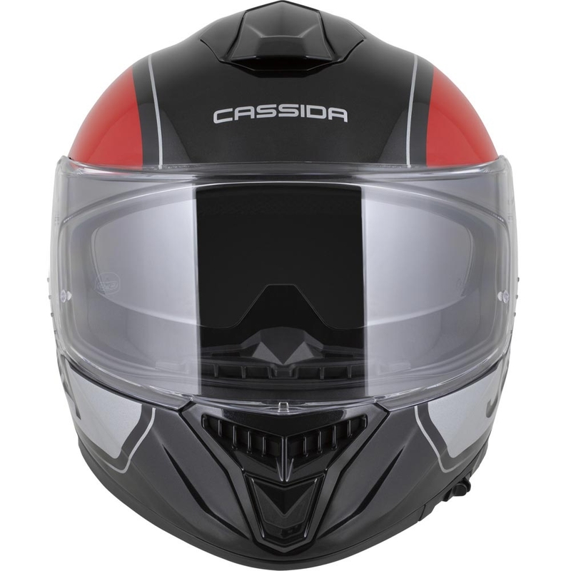 Cască integrală pentru motocicletă Cassida Integral GT 2.1 Jawa Sport, negru-roșu-argintiu