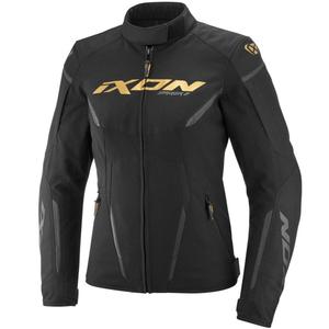 Geacă de motocicletă pentru femei IXON Striker 2 Lady negru-auriu