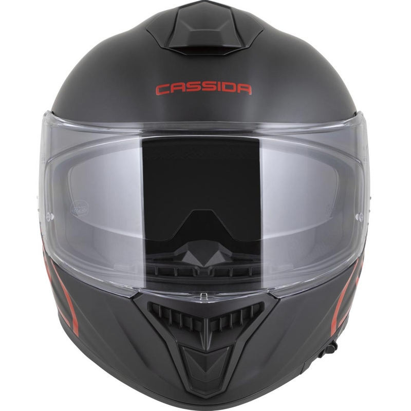 Cască integrală pentru motocicletă Cassida Integral GT 2.1 Jawa Solid, negru mat-roșu lucios