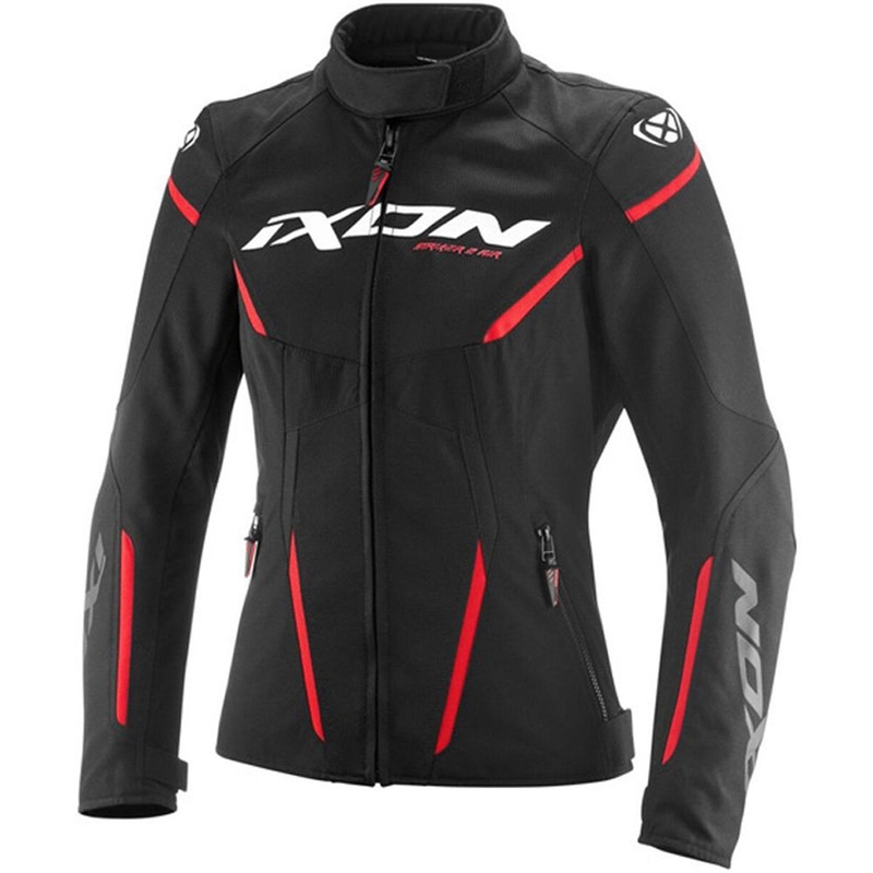 Geacă de motocicletă pentru femei IXON Striker 2 Air WP Lady negru-roșu