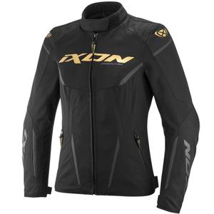 Geacă de motocicletă pentru femei IXON Striker 2 Air WP Lady negru-auriu