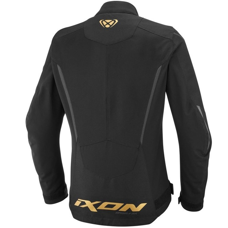 Geacă de motocicletă pentru femei IXON Striker 2 Air WP Lady negru-auriu