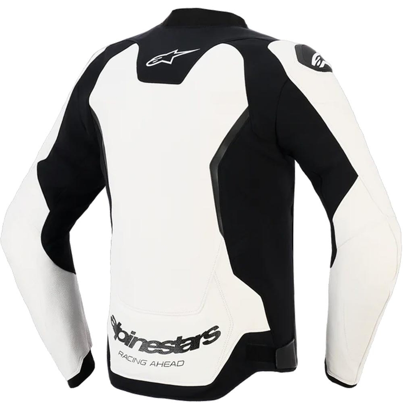 Geacă de piele pentru motocicletă Alpinestars GP Force V2 alb-negru