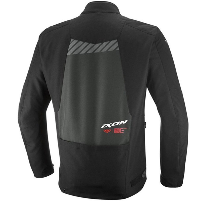 Geacă motociclistă IXON Tyr negru-antracit-roșu fluo