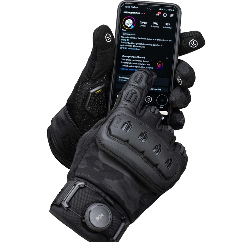 Mănuși de motocicletă Knox Orsa Textile OR4 negre