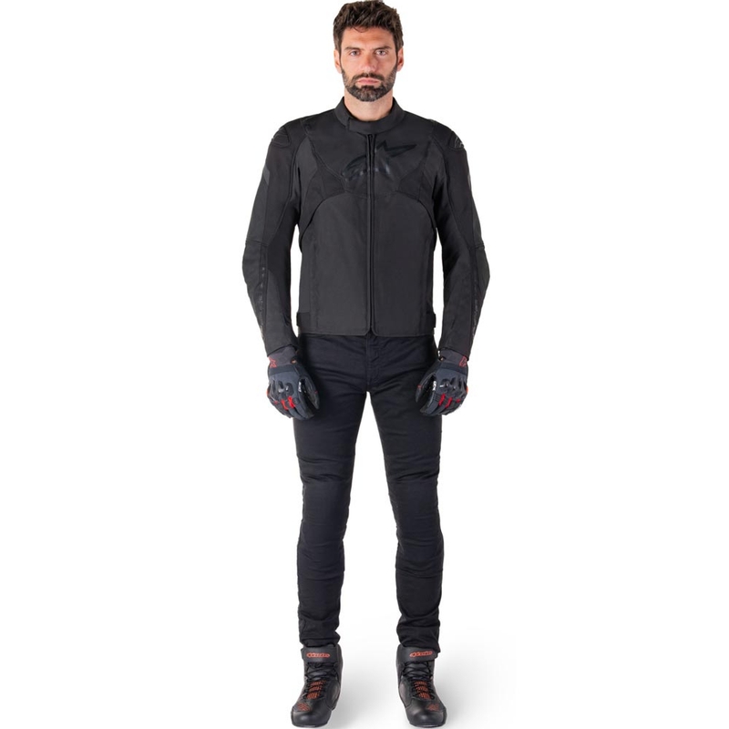 Geacă motocicletă impermeabilă Alpinestars T-JAWS V4 negru-negru