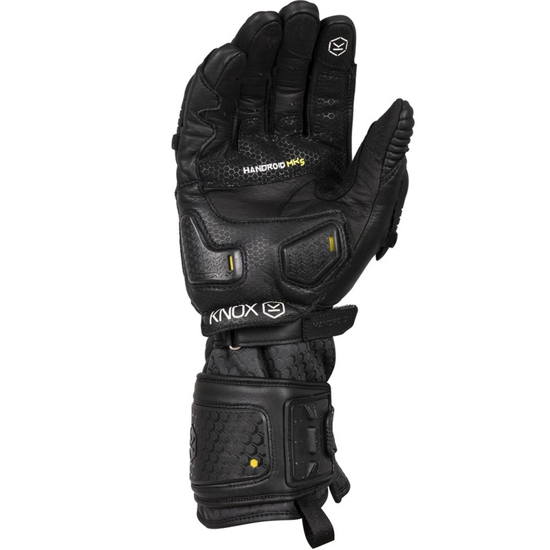 Mănuși de motocicletă Knox Handroid Mk5 All Black, negre