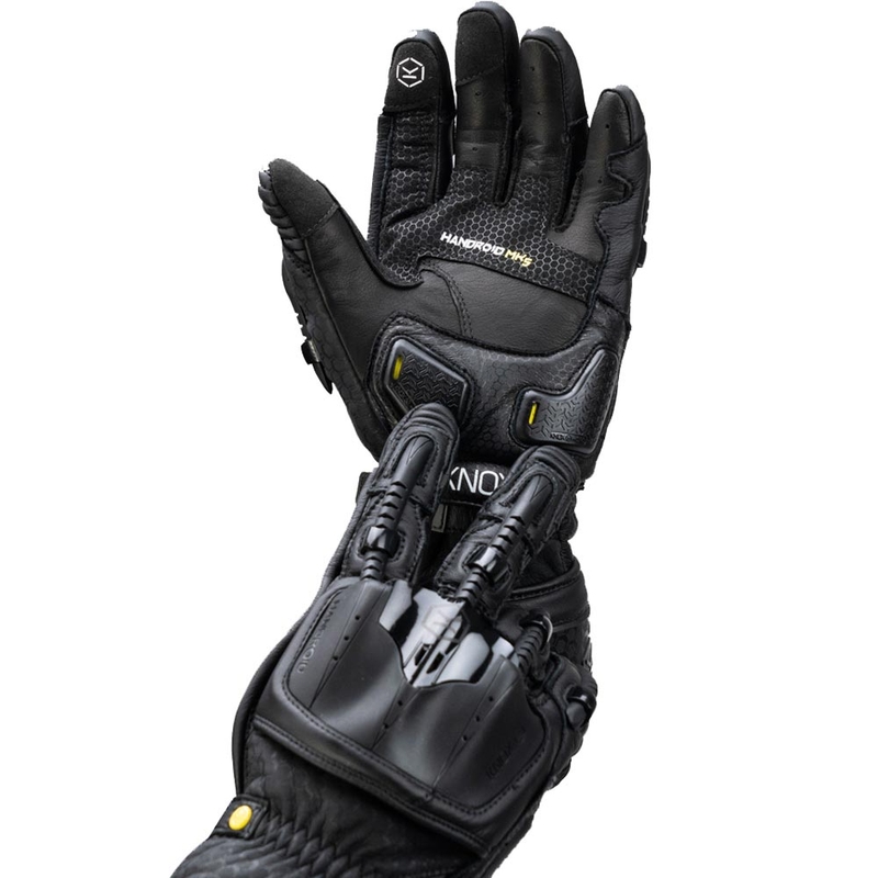 Mănuși de motocicletă Knox Handroid Mk5 All Black, negre