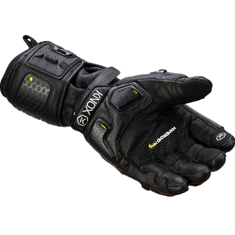 Mănuși de motocicletă Knox Handroid Mk5 All Black, negre