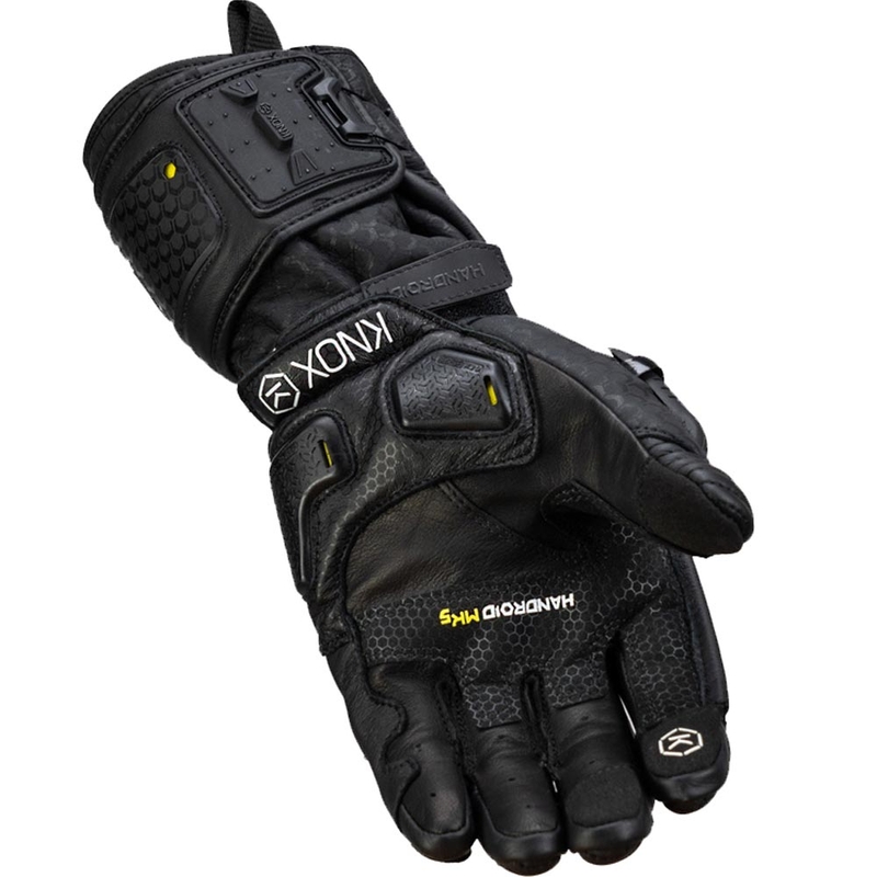 Mănuși de motocicletă Knox Handroid Mk5 All Black, negre
