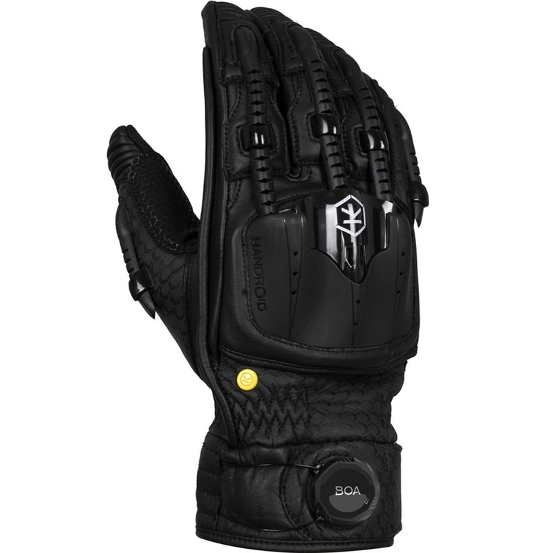 Mănuși de motocicletă Knox Hand Armour Handroid POD All Black Mk5, negre