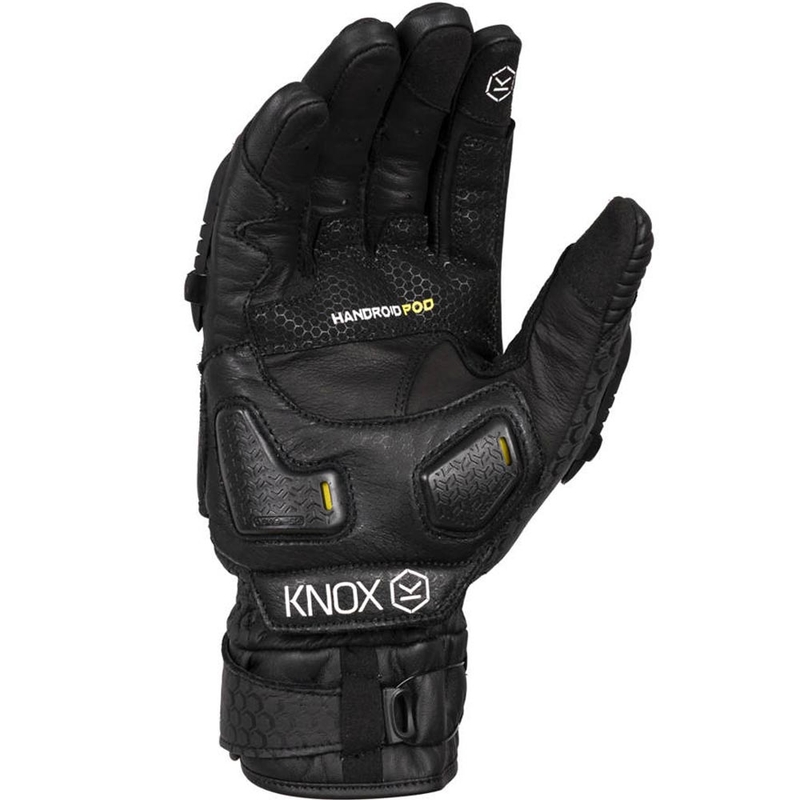Mănuși de motocicletă Knox Hand Armour Handroid POD All Black Mk5, negre